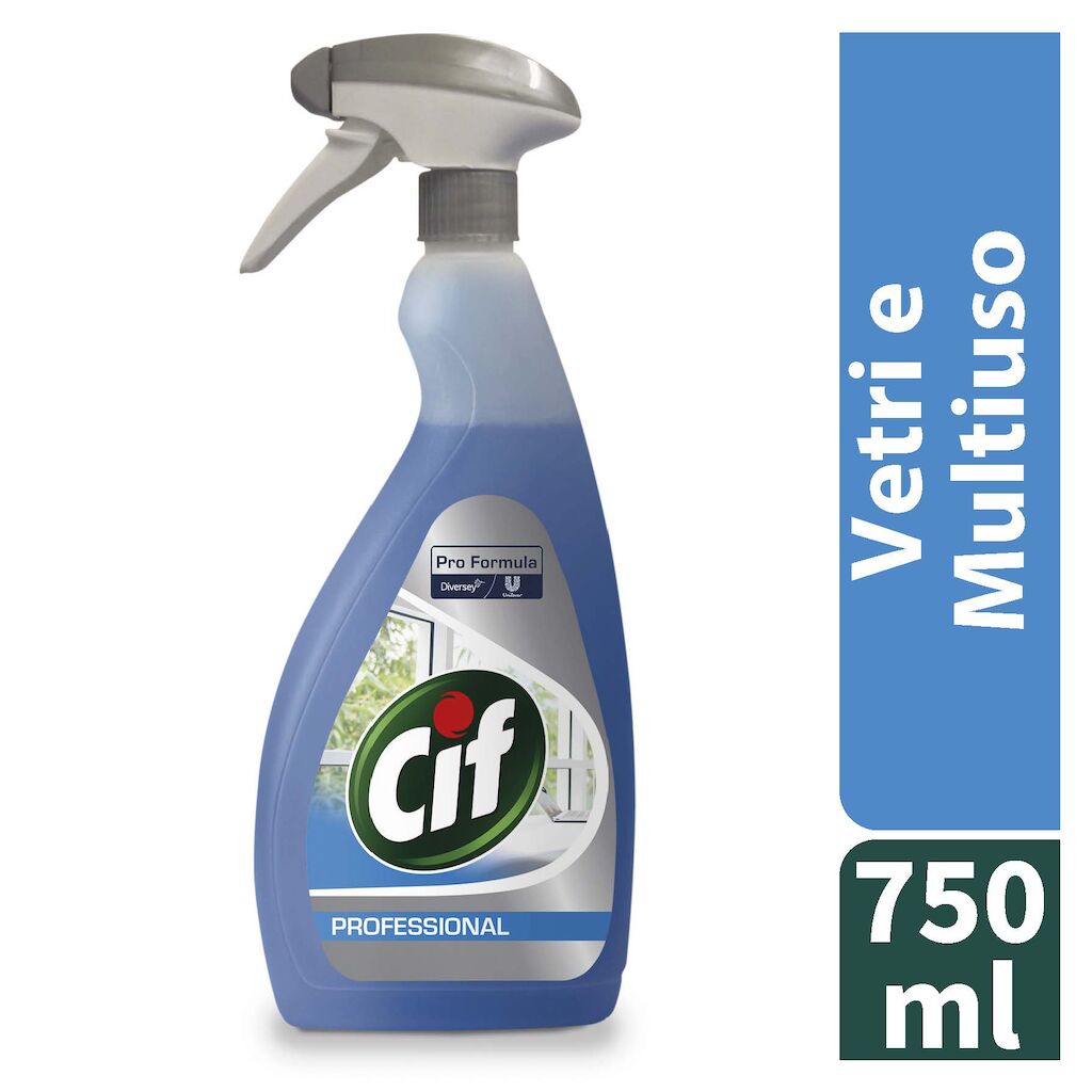 Cif Vetri e Multiuso 6x0.75L - Detergente per vetri, specchi e superfici non porose